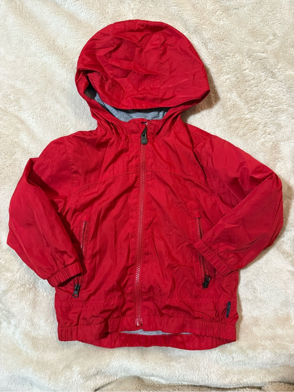 Toddler GAP Red Hooded Windbreaker Jacket